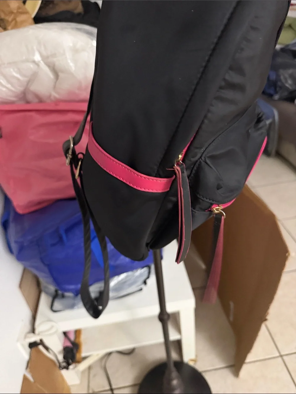 Women’s Black Backpack with Pink Trim